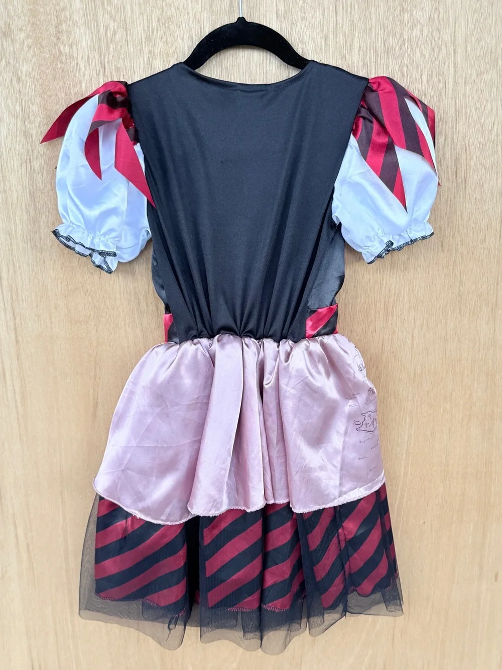 Kids Pirate Costume Dress - Black, Red & White